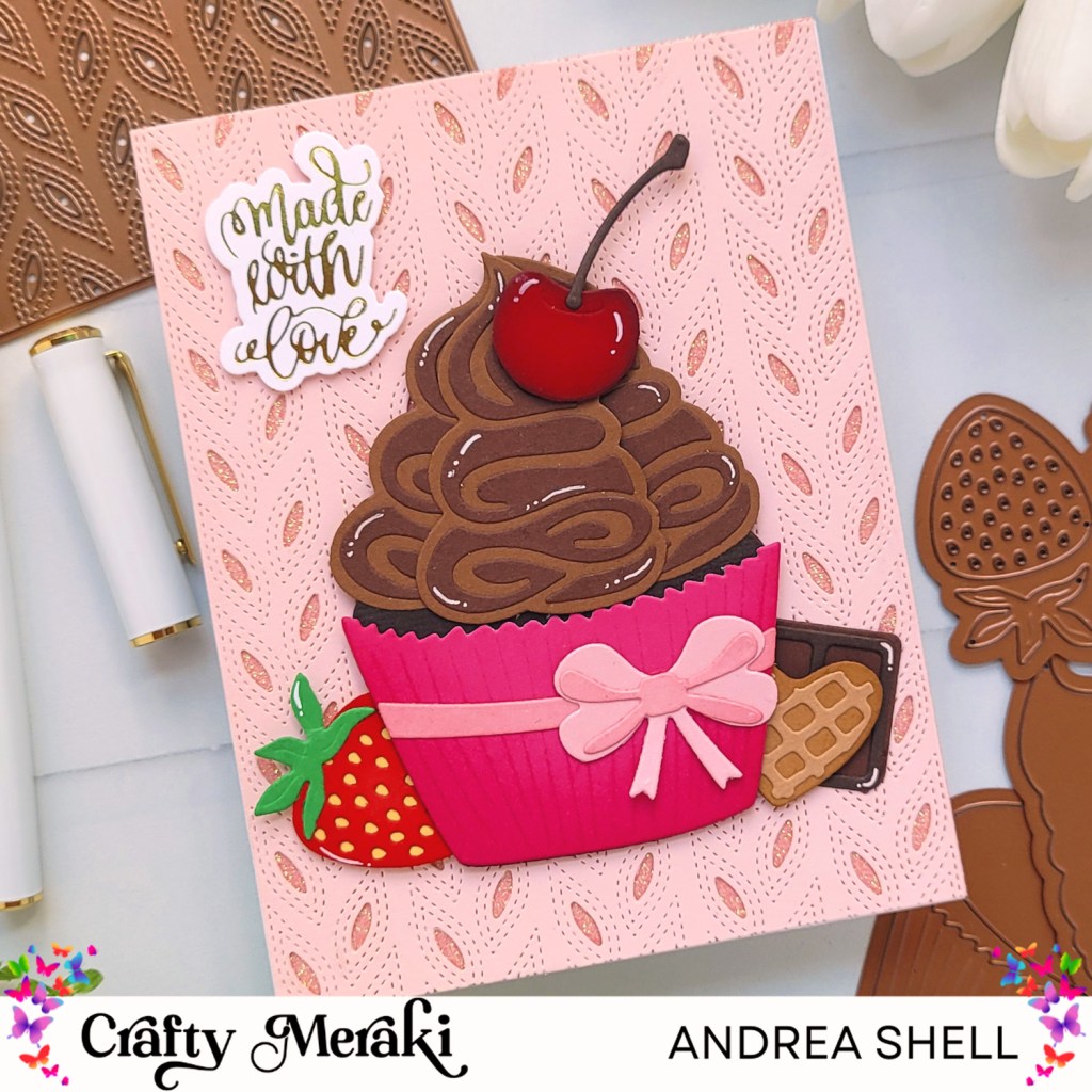 Made with Love Cupcake card by Andrea Shell | Sweet Celebrations Para-Dies by Crafty Meraki