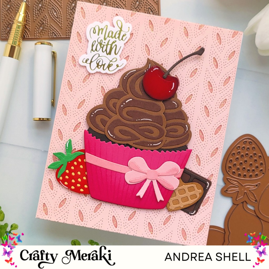 Made with Love Cupcake card by Andrea Shell | Sweet Celebrations Para-Dies by Crafty Meraki