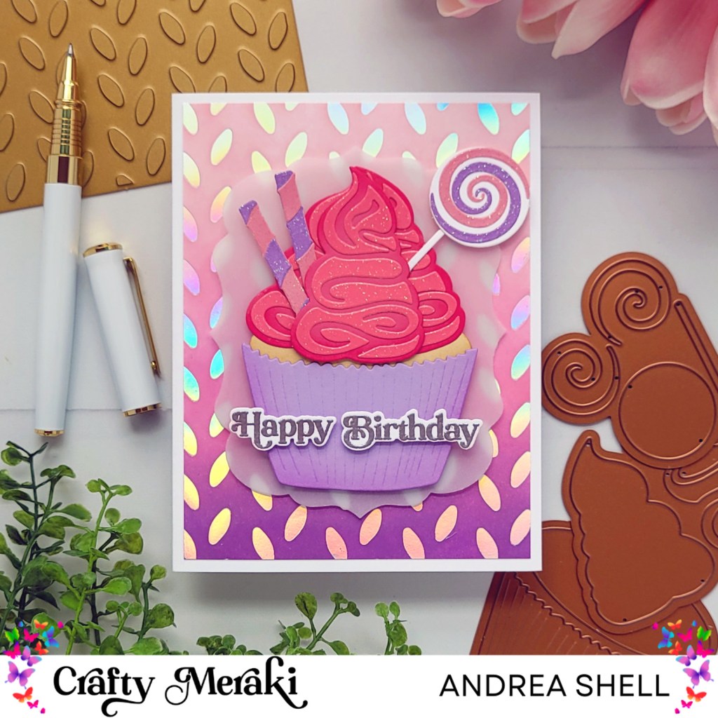 Cupcake Birthday Card by Andrea Shell | Sweet Celebrations Dies by Crafty Meraki