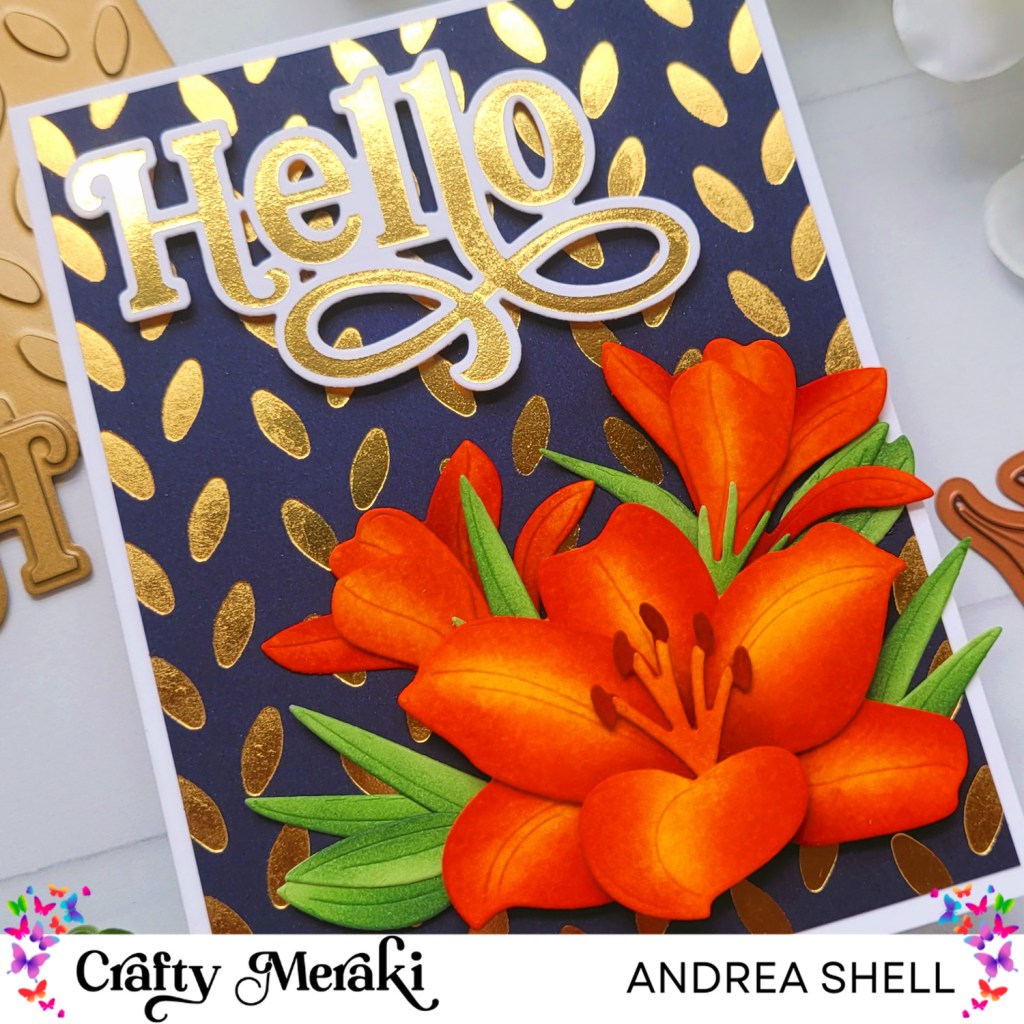 Orange Lilies on Foiled&nbsp;Background