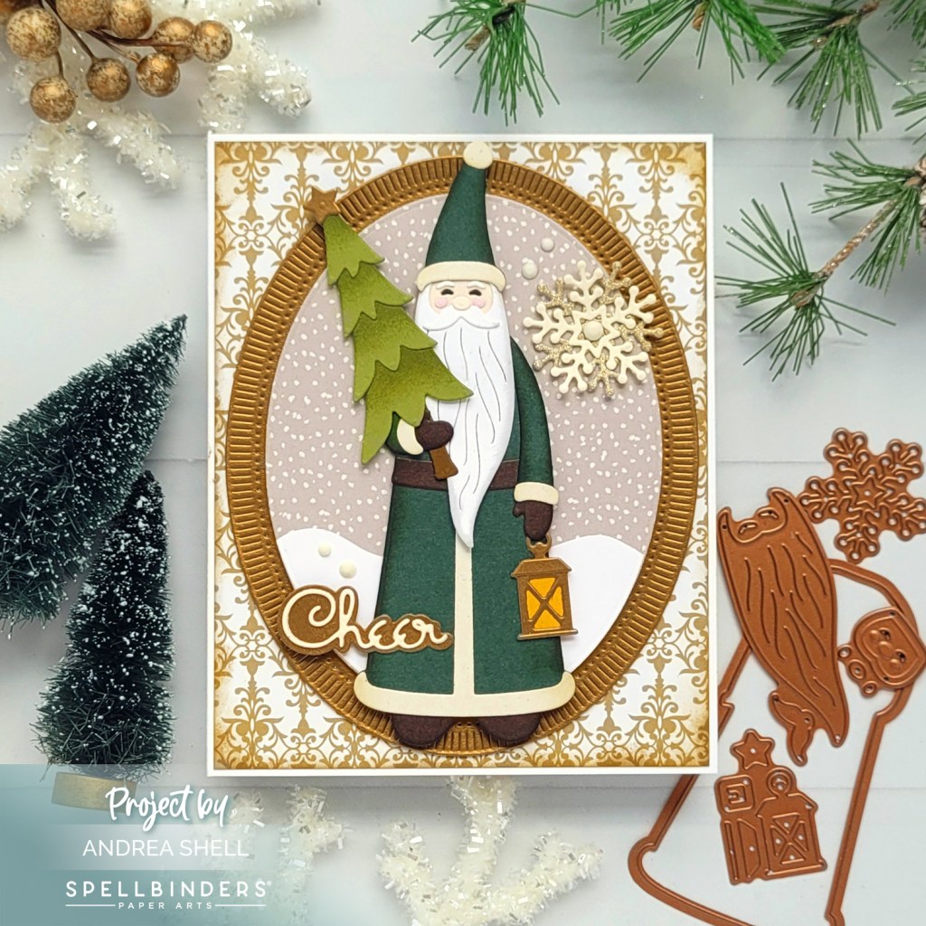 St. Nick Cheer card by Andrea Shell | St. Nick Dies by Spellbinders