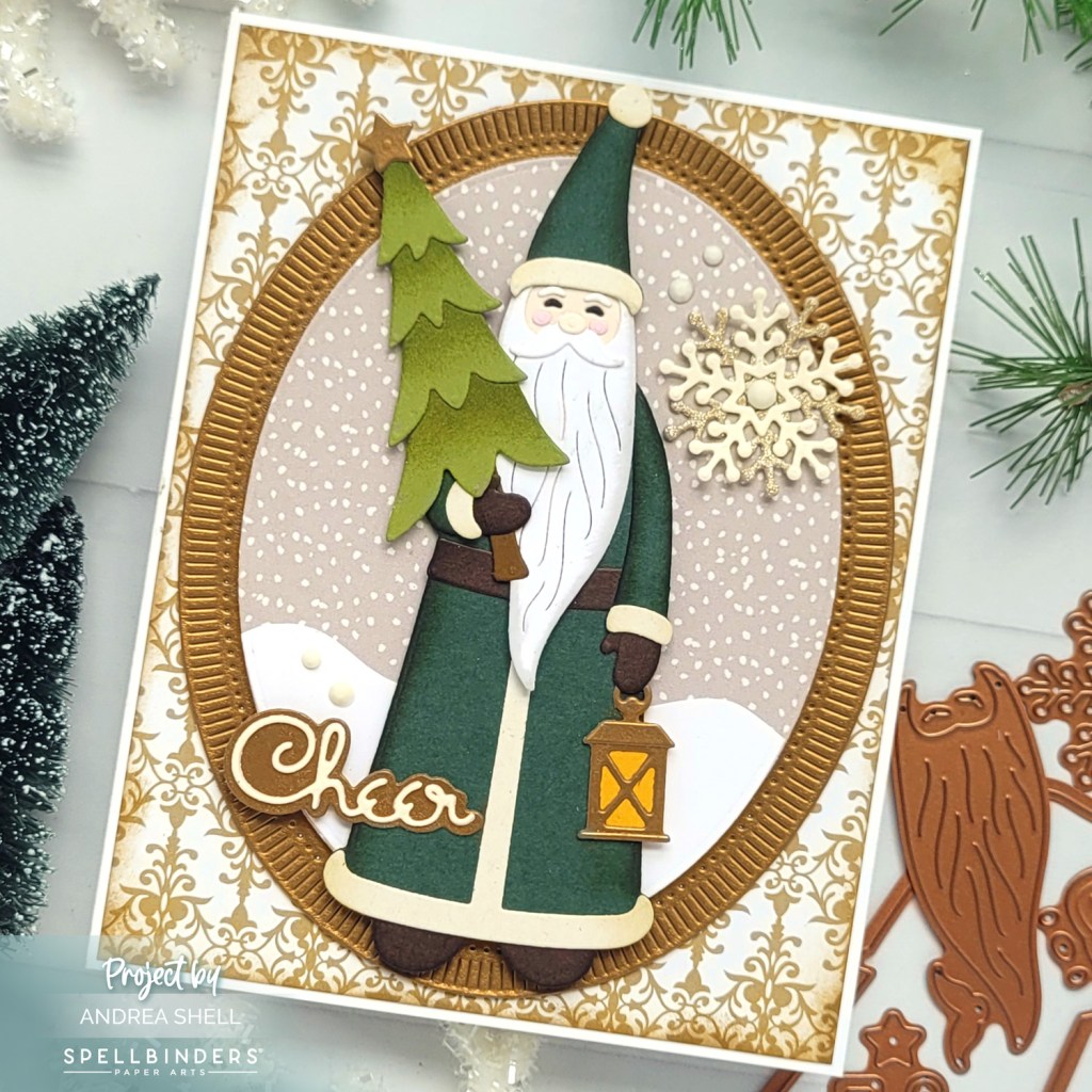St. Nick Cheer card by Andrea Shell | St. Nick Dies by Spellbinders
