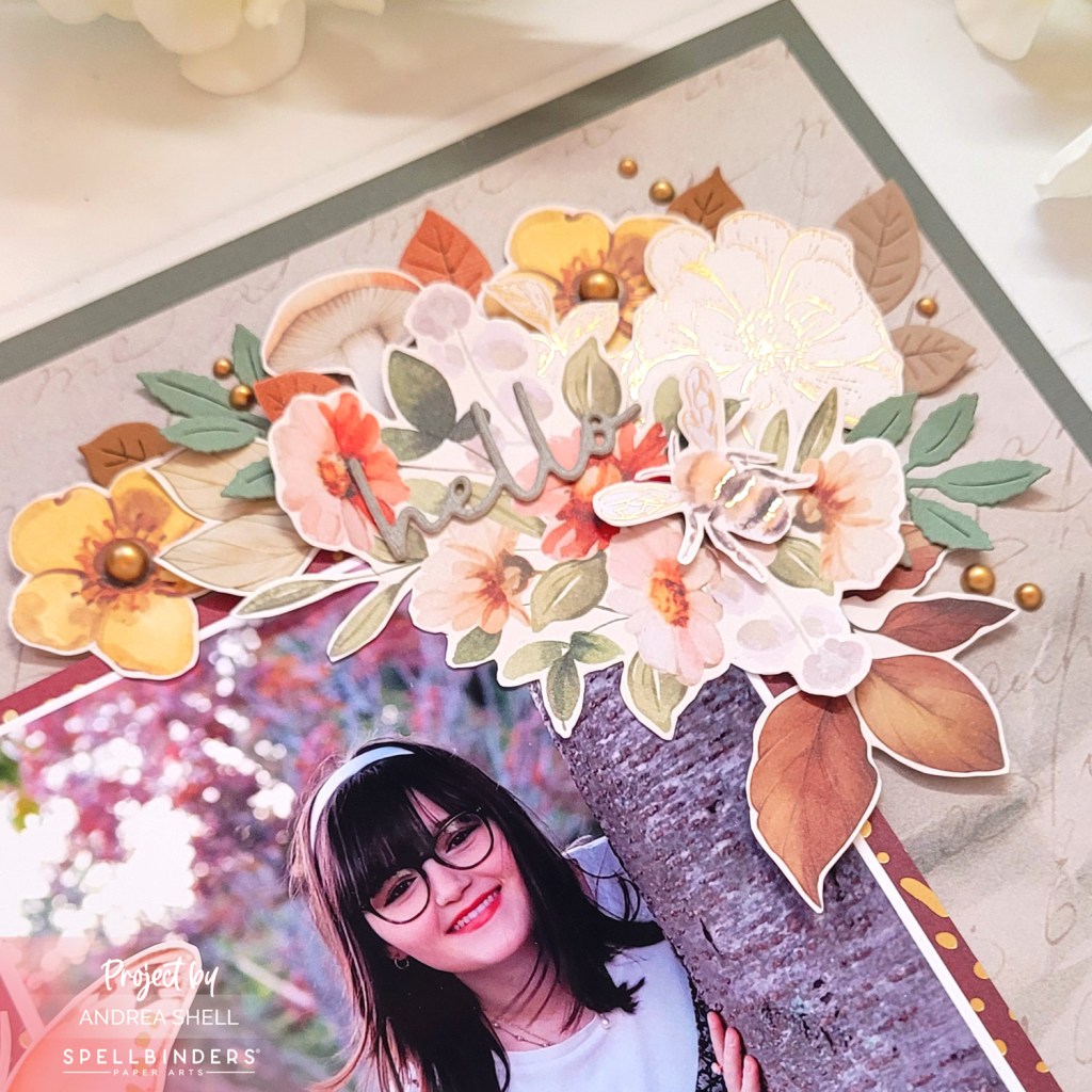 Layout and Card with Spellbinders’ Woodland Tales&nbsp;Collection