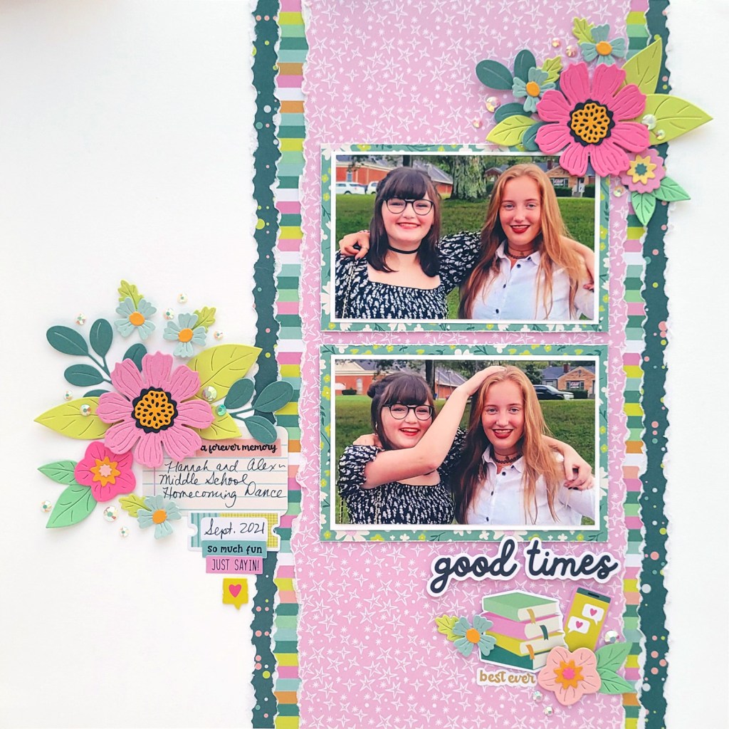 Layout and Card with Spellbinders’ Just Sayin’&nbsp;Collection