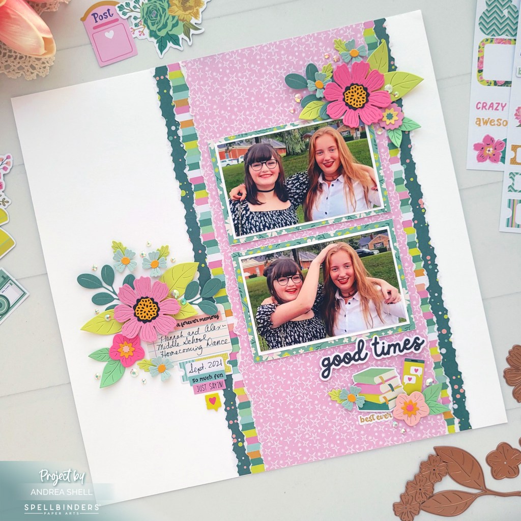 Good Times Layout by Andrea Shell | Just Sayin' Collection by Spellbinders