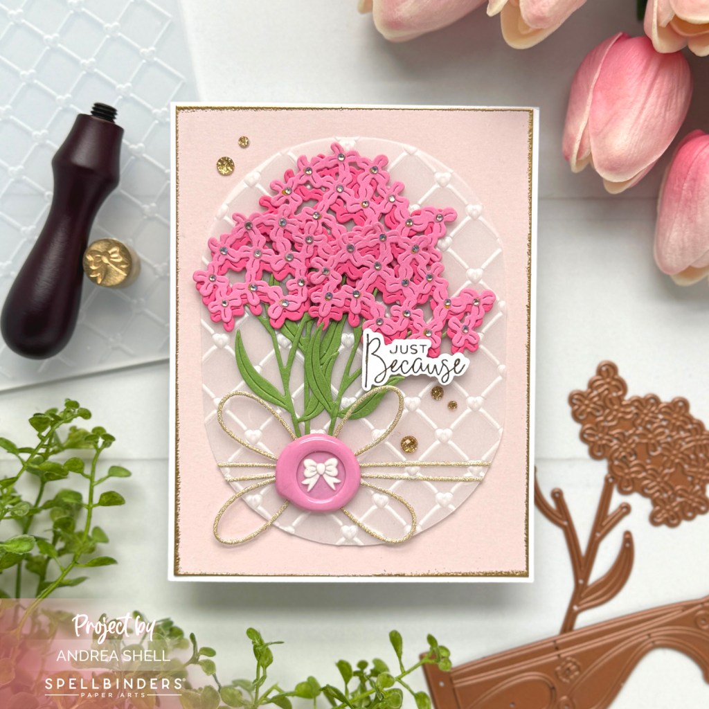 Just Because Floral card by Andrea Shell | Field Notes Wildflowers Dies by Spellbinders