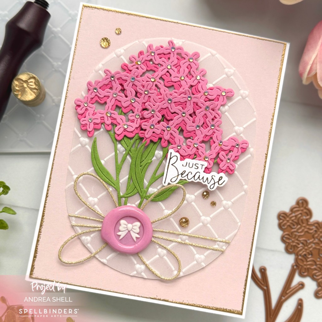 Just Because Floral card by Andrea Shell | Field Notes Wildflowers Dies by Spellbinders