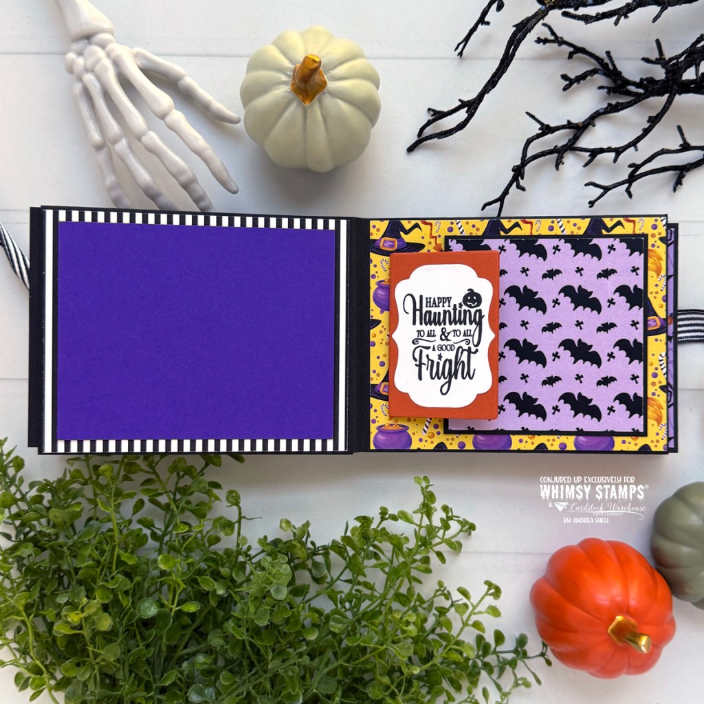 Halloween Mini Album by Andrea Shell | Hocus Pocus paper by Whimsy Stamps