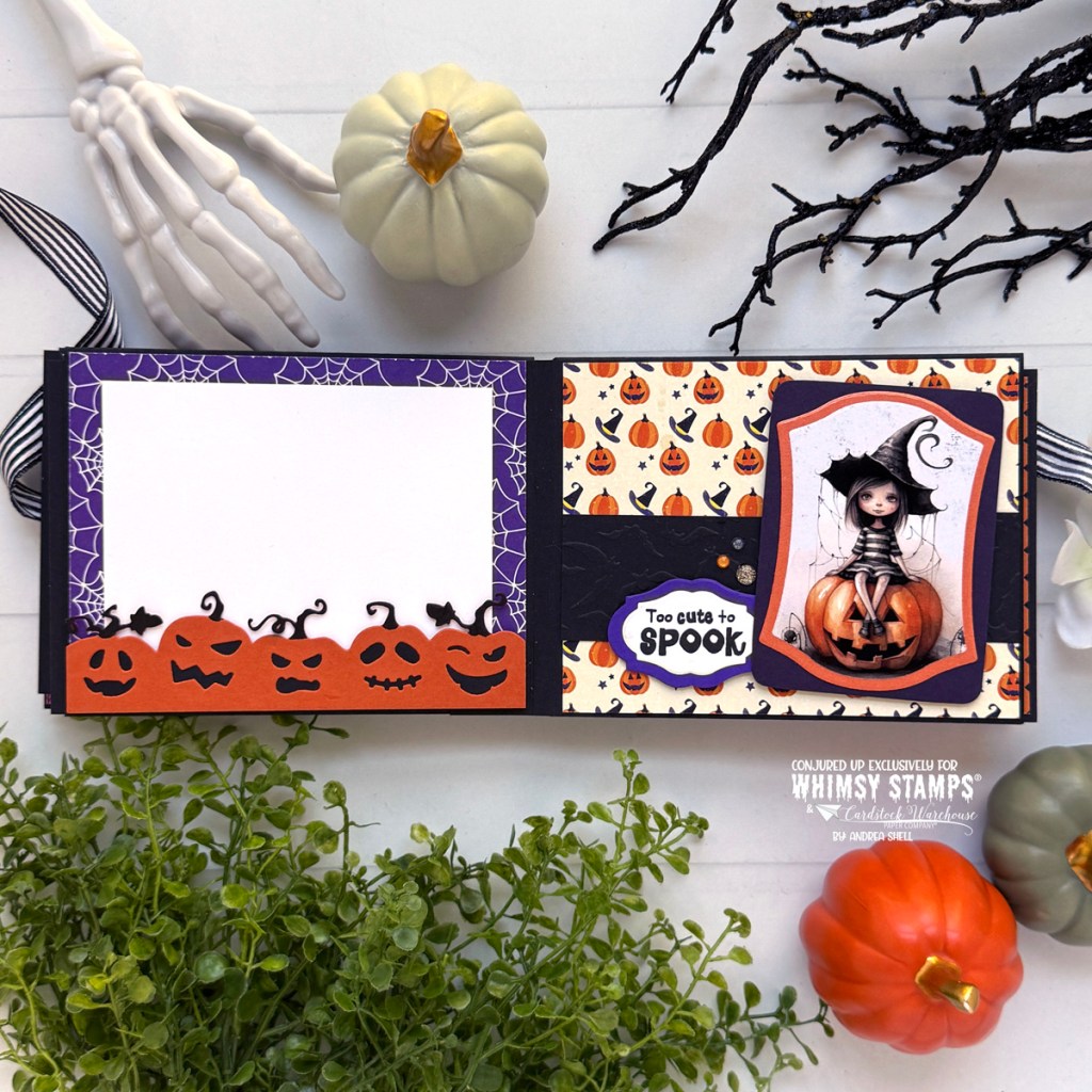 Halloween Mini Album by Andrea Shell | Hocus Pocus paper by Whimsy Stamps