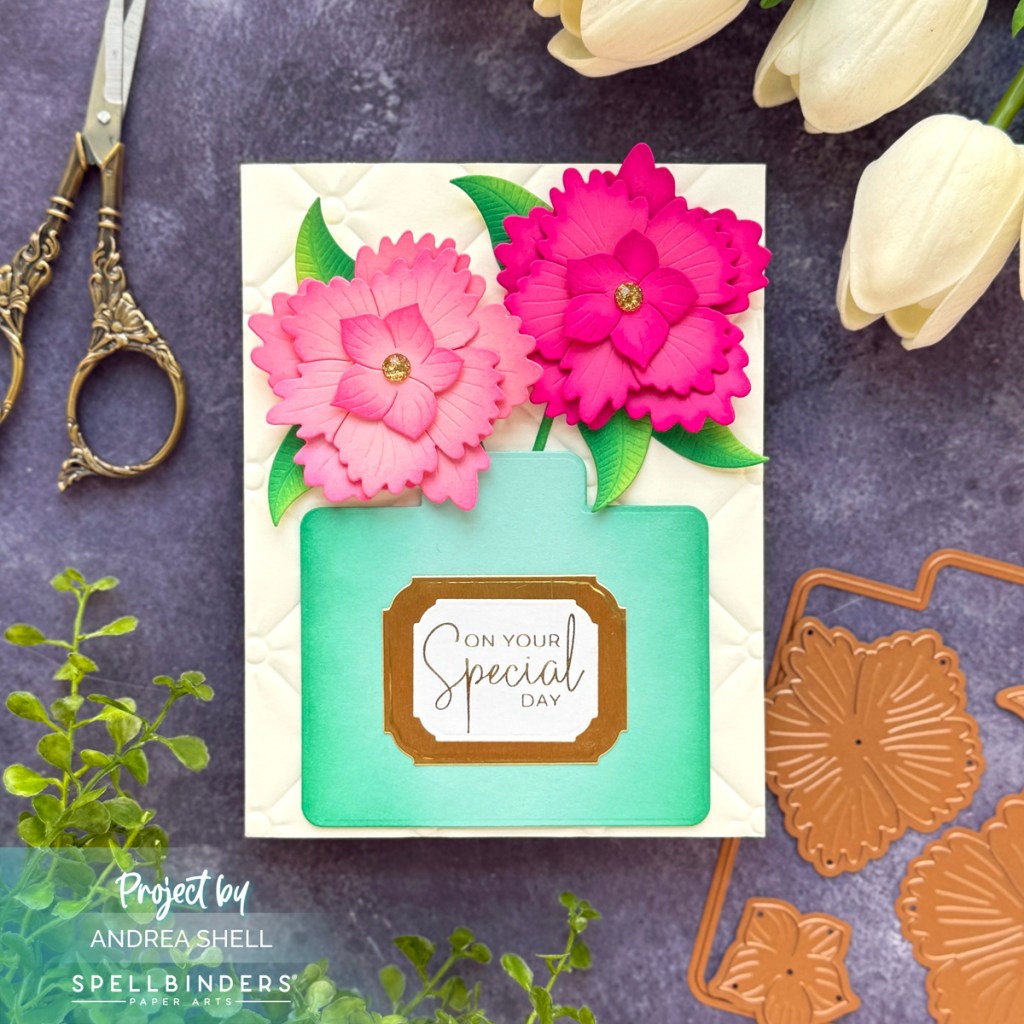 Special Day Vase card by Andrea Shell | Essential Envelope Every Day Add-Ons Dies by Spellbinders