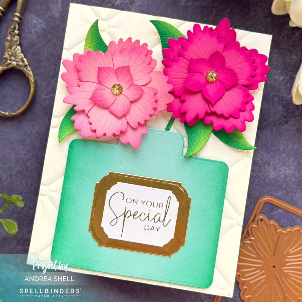 Special Day Vase card by Andrea Shell | Essential Envelope Every Day Add-Ons Dies by Spellbinders
