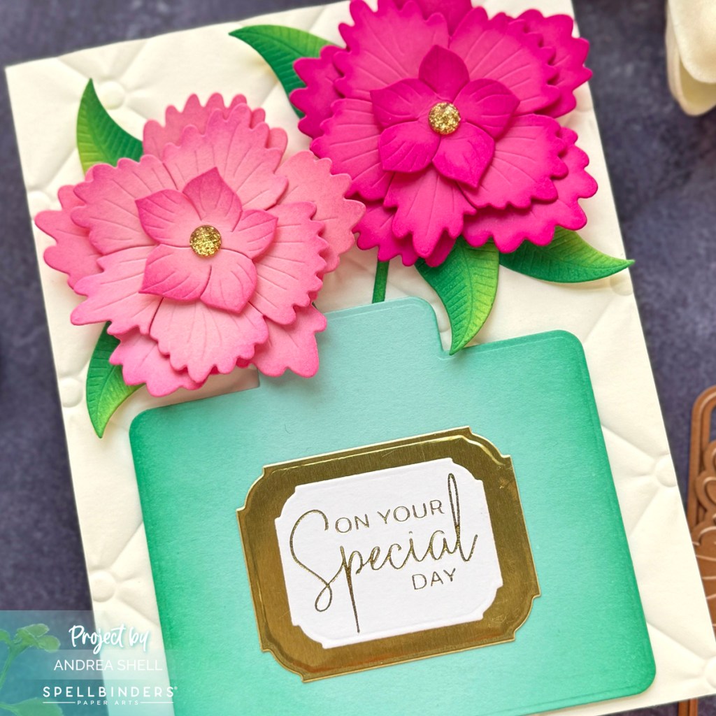 Special Day Vase card by Andrea Shell | Essential Envelope Every Day Add-Ons Dies by Spellbinders