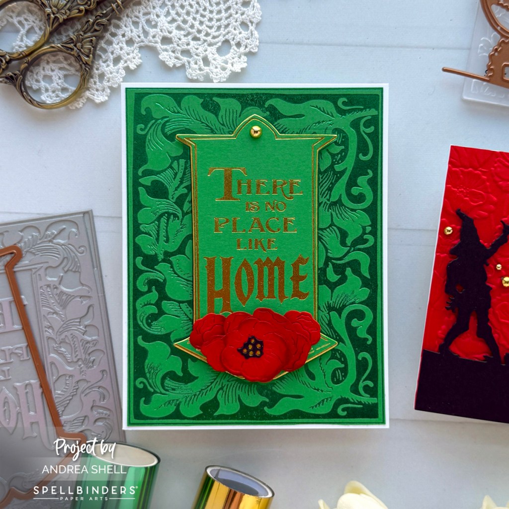 No Place Like Home card by Andrea Shell | Wonder of Oz Frame BetterPress Plate by Spellbinders
