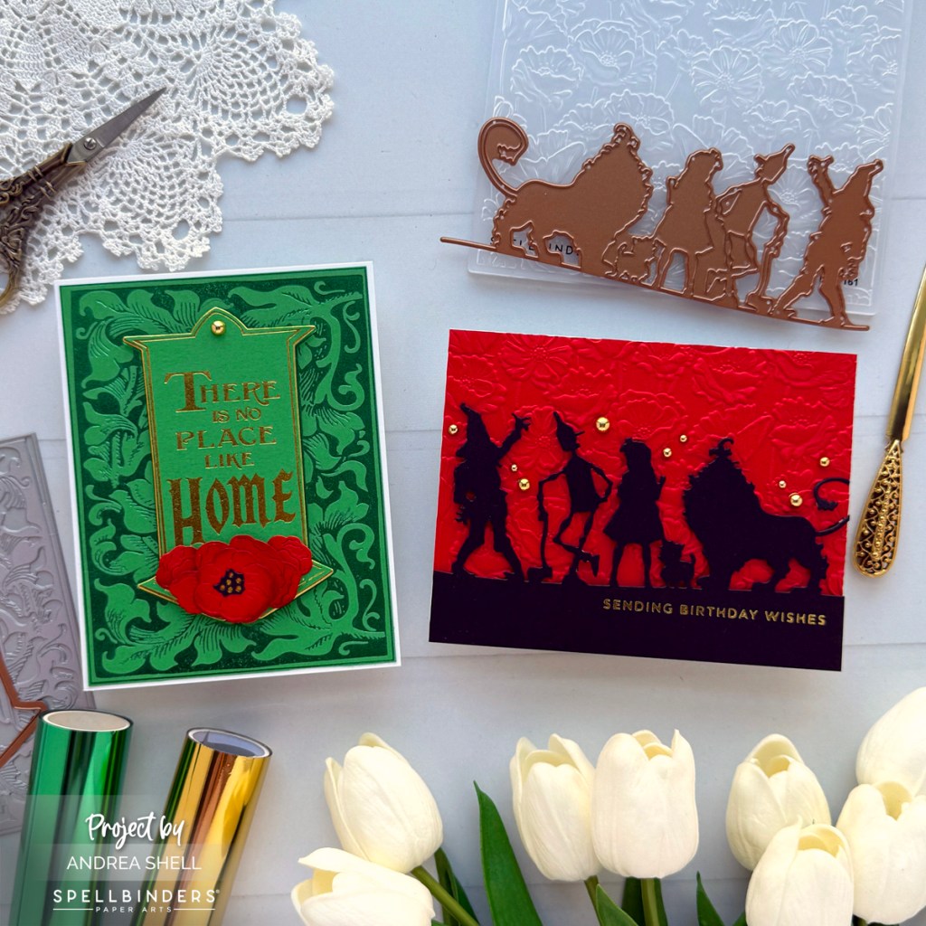 Wizard of Ox themed cards by Andrea Shell | The Wonder of Oz Collection by Spellbinders
