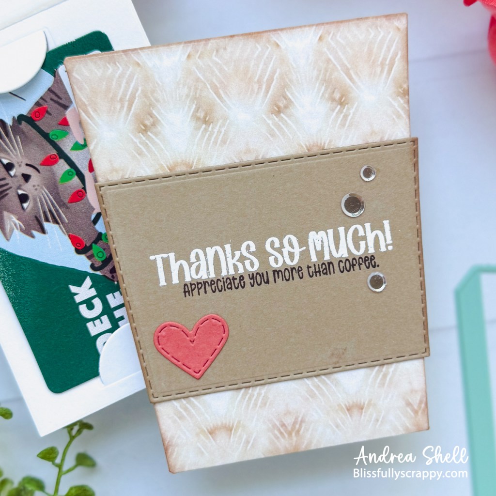 Thanks Coffee Cup card by Andrea Shell | The Ultimate Coffee Cup Dies by Not 2 Shabby