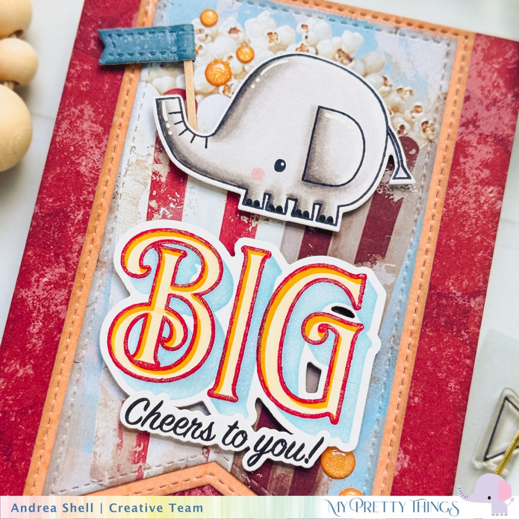 Elephant Big Cheers card by Andrea Shell | Tons of Fun set by My Pretty Things