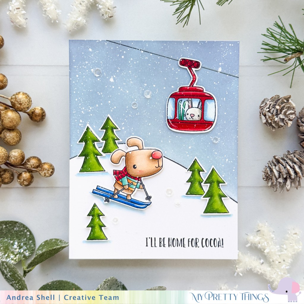 Home for Cocoa card by Andrea Shell | Snow Much Fun stamp set by My Pretty Things